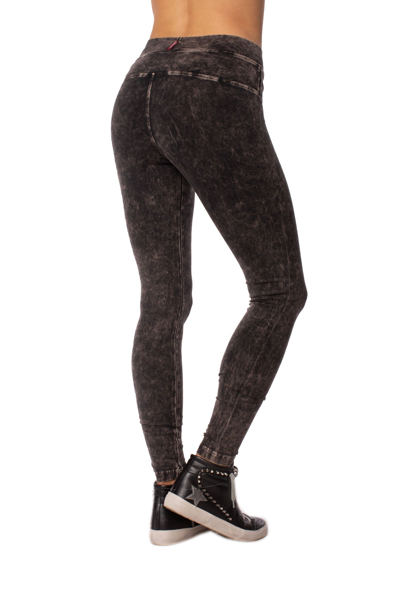 High Rise Ankle Legging (Style W-566, Black Mineral Wash MW6) by Hard - Londo  Lifestyle