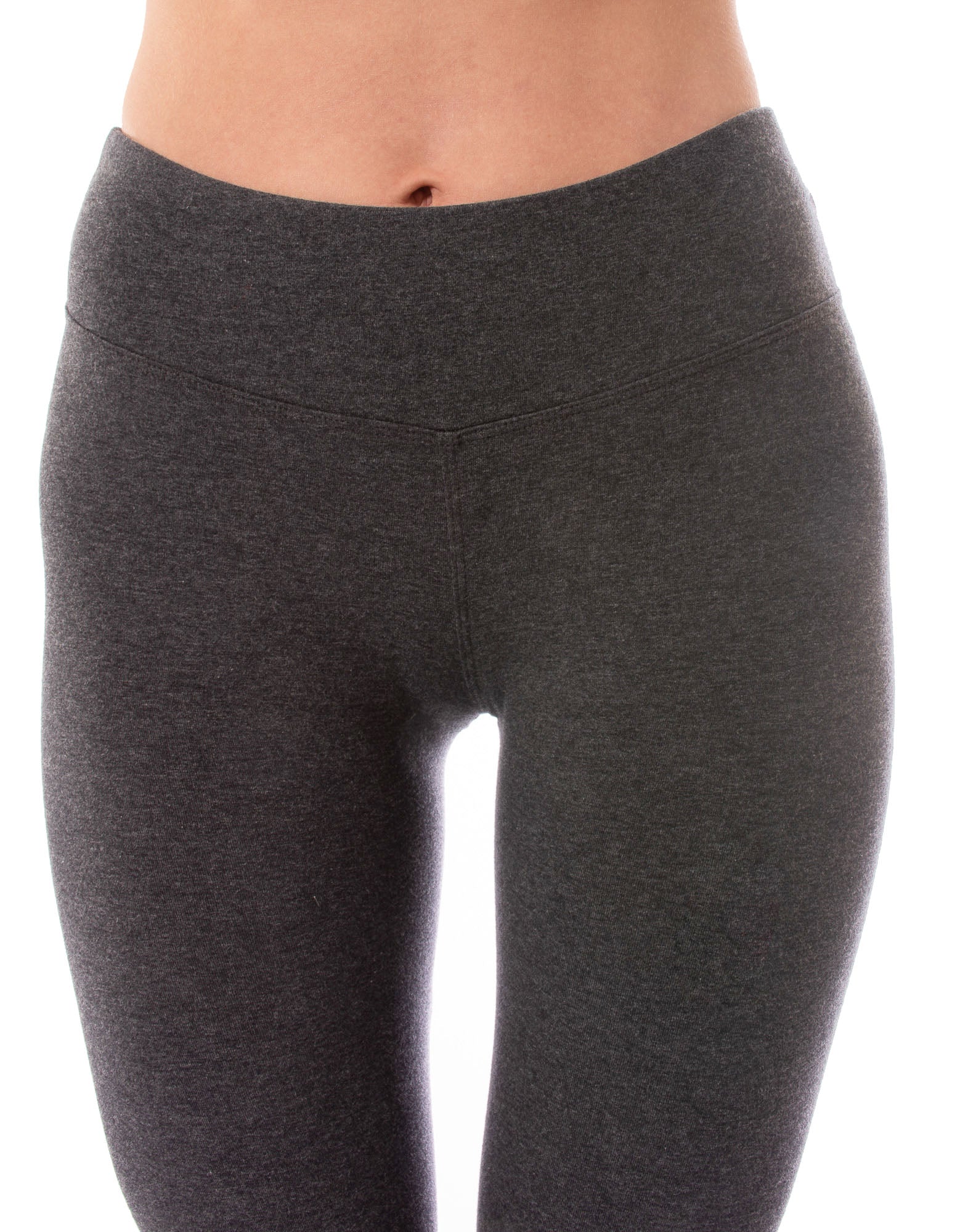 Hard Tail Forever Low Rise Knee Legging - Dark Charcoal Heather