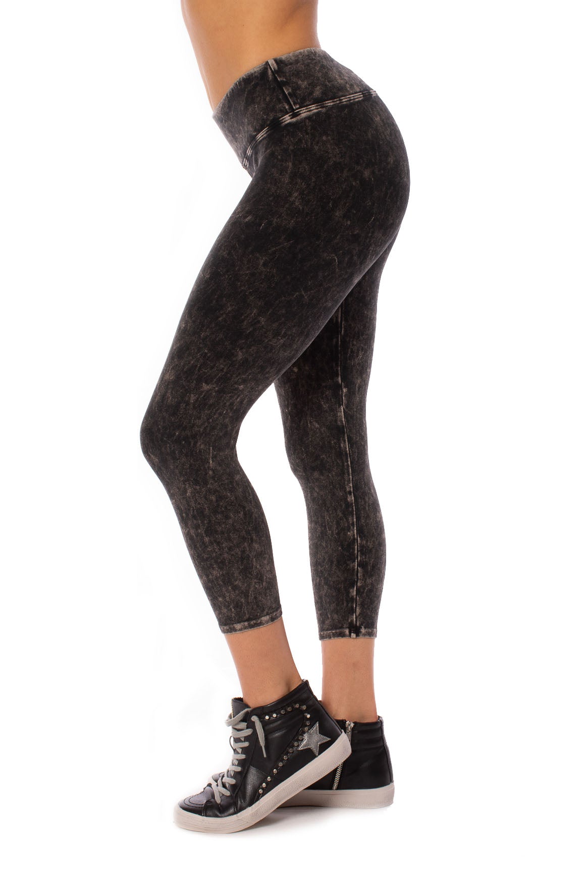 Contour Roll Down Ankle Legging (Style W-338, Past Midnight) by Hard T -  Londo Lifestyle