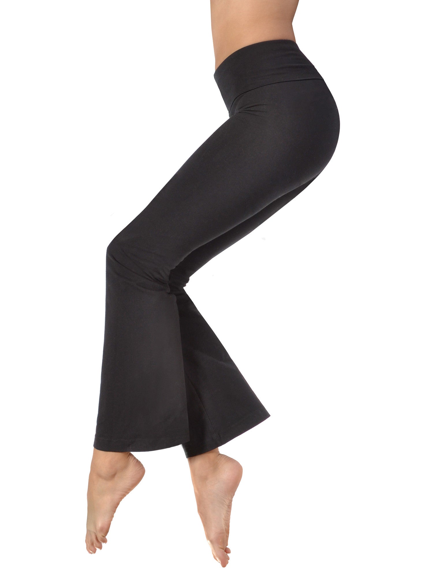 Hard Tail Side Slinger Rolldown Cropped Yoga Pants, L, Black : :  Fashion