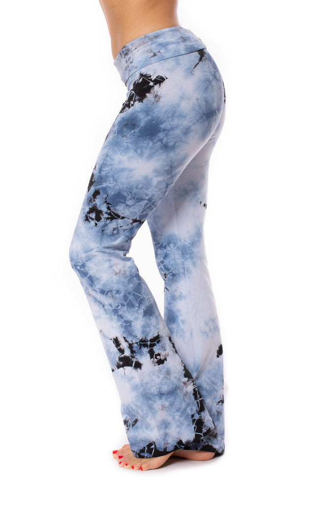 CUSTOM Watercolor Style Geode Ice Dye Tie Dye Flare Yoga Pants